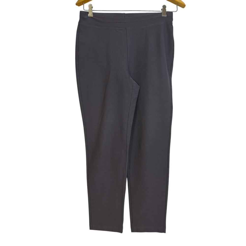 Eileen Fisher Pants Womens Small Gray Pull On Stretch Career Viscose Tapered 28"